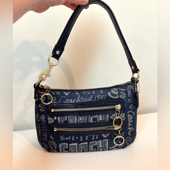 Coach Handbags - COACH Vintage Y2K Poppy Story Patch Blue Limited Edition Mini Shoulder Bag